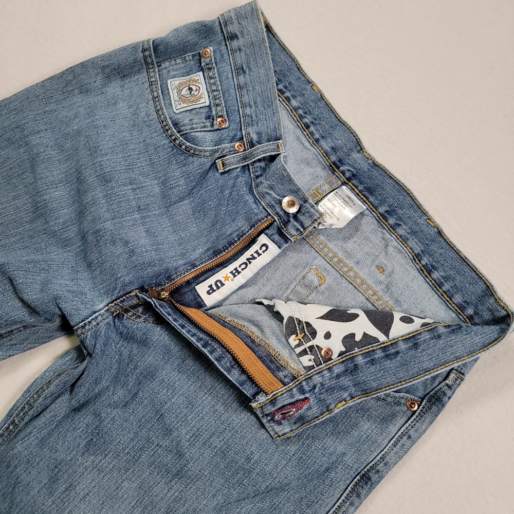 Cinch White Label Jeans Mens 32x36 Blue Medium Wash Relaxed Fit Cotton Western
